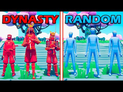 RANDOM UNITS TEAM vs MEGA DYNASTY TEAM - Totally Accurate Battle Simulator | TABS
