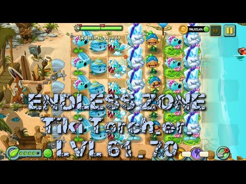 Plants vs Zombies 2 - Big Wave Beach | Endless Zone All Max Level Plants Test Level 61 - 70