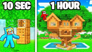 Download lagu 10 Seconds vs 1 Hour TREE HOUSE Build Challenge! mp3
