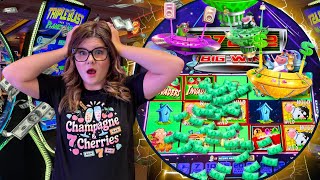 BIG WIN on the NEW Planet Moolah Triple Blast Slot in Las Vegas!