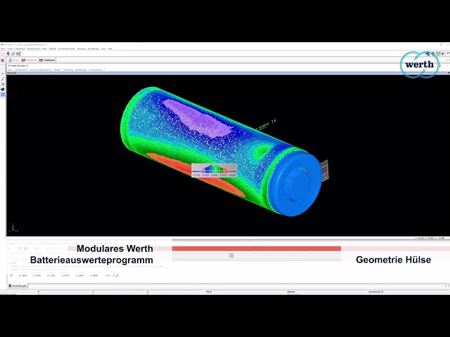 metrologia CT 3D per testare e misurare le celle delle batterie