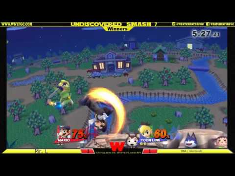 Undiscovered Smash 7 - [Winners] Mr. L (Mario) vs HBA | Glentendo (Toon Link)