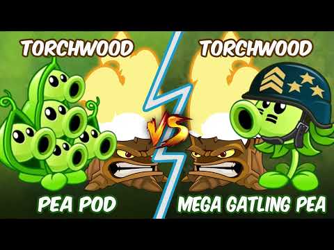 Team Pea Pod Vs Team Mega Gatling Pea - Who Will Win?  - PvZ 2 Plant Vs Plant