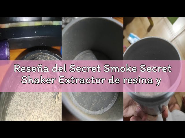 Vídeo relacionado con Secret Smoke Secret Shaker Extractor de resina y polen manual