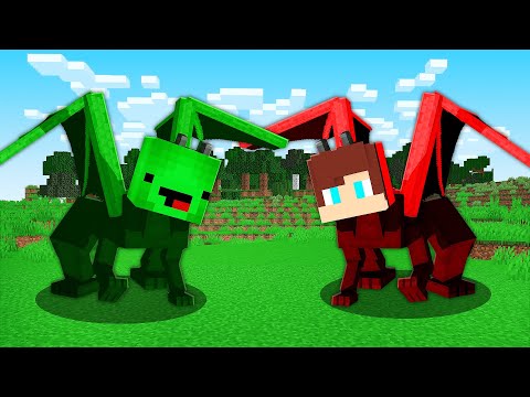 JJ And Mikey Survive As A ENDER DRAGON In Minecraft - Maizen