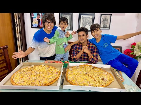 Large Pizza Eating Challenge with Brothers ????