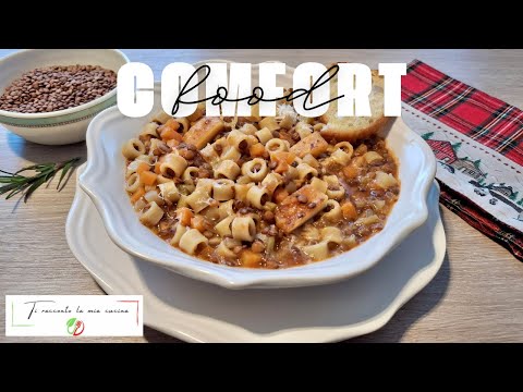 MINESTRA DI LENTICCHIE CON PASTA| Così buona, gustosa e confortevole ti scalderà nei giorni freddi