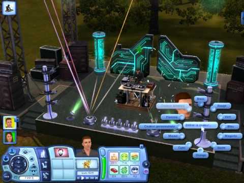 comment construire une scène dans les sims 3 showtime