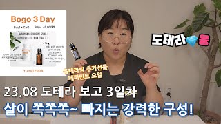 [도테라융] 살이 쪽쪽 빠지는 강력한 구성! 슬림앤쌔시 다이어트 먹고 메타파워 먹고 & 바르고! (23.08 도테라 보고 3일차)