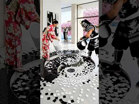 This Black & White Floor is Incredible 🤯🖤🤍 Epoxy Luxury Stone Good & Bad Floor 🔥 #epoxy #diy