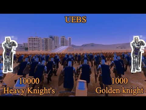 1000 Golden Knight's vs 10000 Heavy Knight's | Ultimate Epic Battle Simulator |