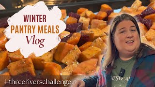 #threeriverschallenge Winter Pantry Eats: Food Diary | Vlog 1 #pantrycooking #pantrychallenge