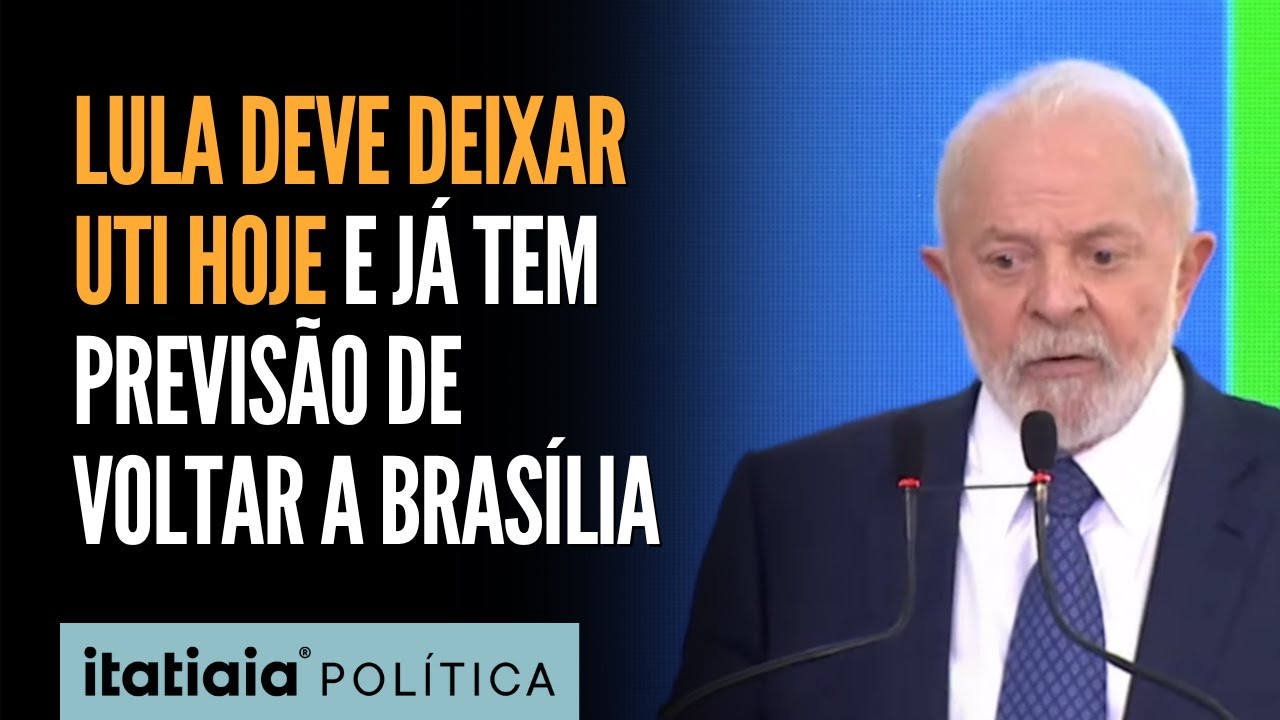 LULA DEVE DEIXAR UTI HOJE E VOLTAR AO TRABALHO EM BRASÍLIA NA PRÓXIMA SEMANA!