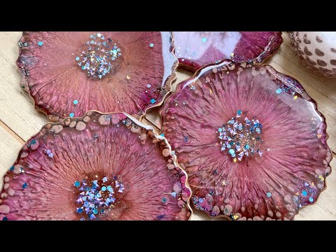 Beautiful Lacing in This Resin Ocean Serving Board