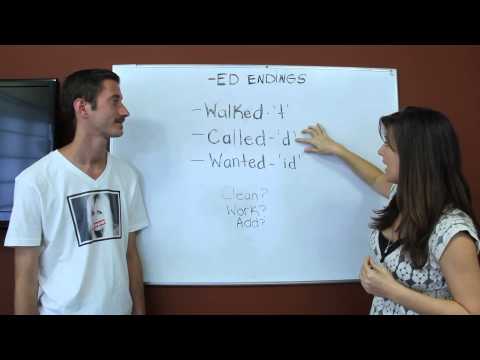 Walked, Called, Wanted.  Beach English Pronunciation