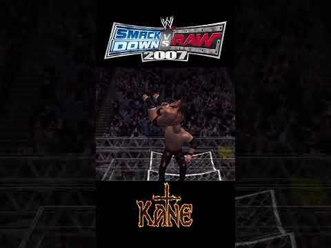 WWE Smackdown vs. Raw 2007 - Kane chokeslams Triple H through the roof of Hell in a Cell! #kane #wwe