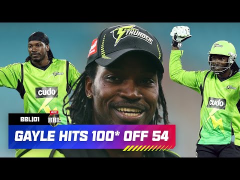 GAYLE STORM! Chris Gayle's BBL HUNDRED | #BBL01