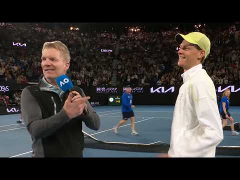 Jannik Sinner's HILARIOUS post-match interview after advancing to semifinal | 2025 Australian Open