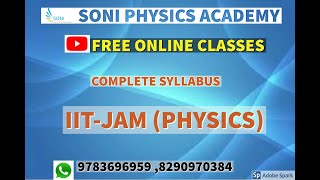ABOUT IIT-JAM (PHYSICS) || FREE ONLINE CLASSES