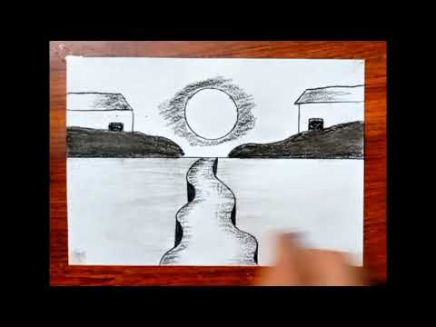 How to Draw Moon in Night | Easy Night Sky Drawing Tutorial for Beginners