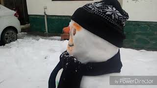 Welcome Snowman in Kashmir
