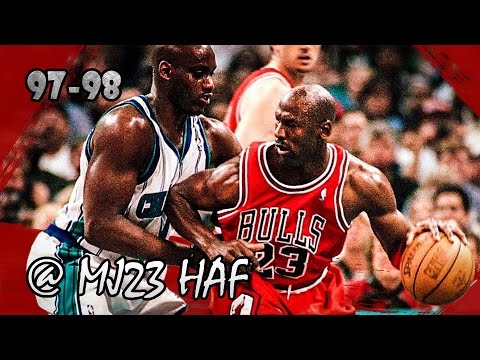 Michael Jordan Highlights vs Hornets (1998.02.11) - 29pts, Got lucky!