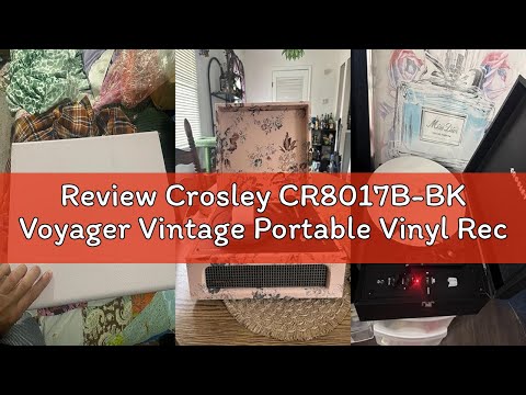 Crosley CR8017B-BU Voyager Vintage Portable Vinyl Record Player Turntable with Bluetooth in/Out and Built-in Speakers, Burgundy video review thumbnail