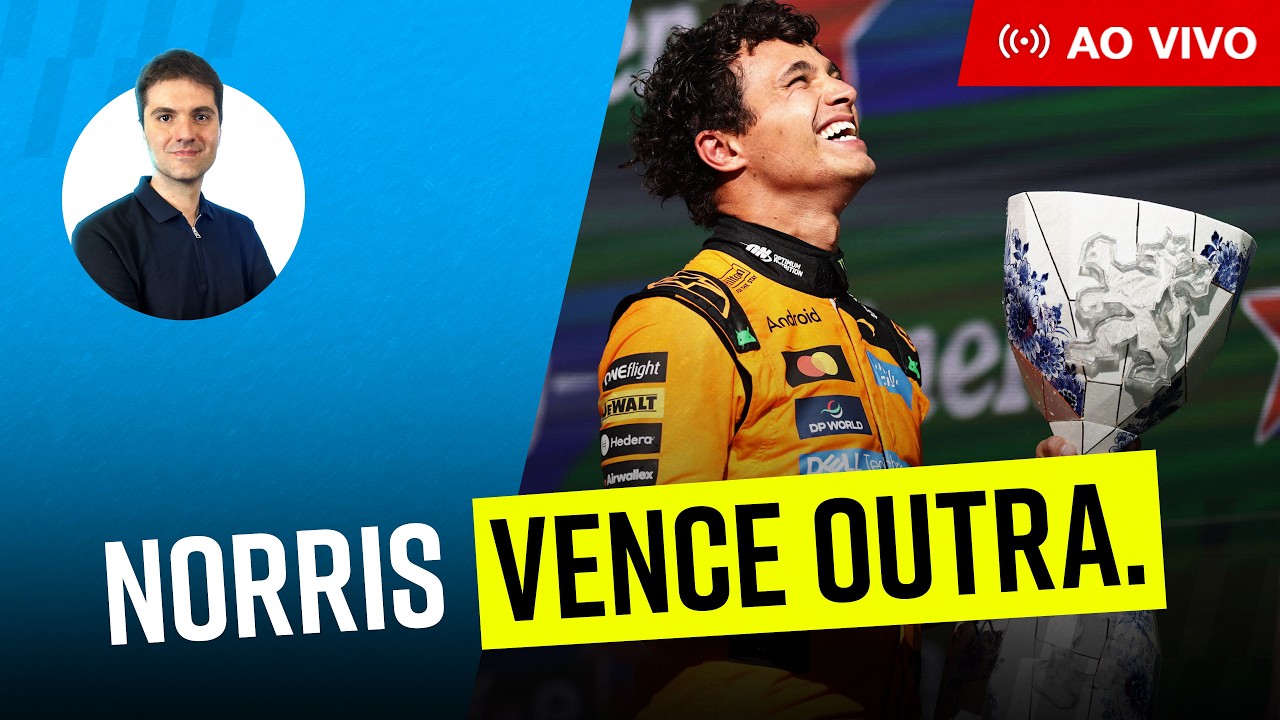 GP da Holanda 2026: Lando Norris vence. Tudo que aconteceu na corrida | Live do Splash and Go. #f1