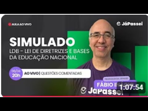 Simulado LDB   Lei de Diretrizes e Bases da Educação Nacional   Concursos Pedagógicos