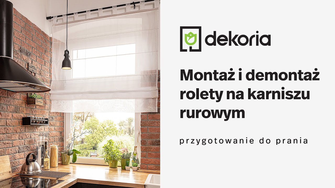 Montaż i demontaż rolety rolety na karniszu rurowym