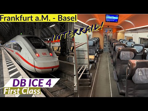 A German Train to Switzerland - DB's ICE 4 in First Class from Frankfurt to Basel | Interrail