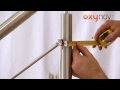 Installation de garde-corps Oxynov poteau à plat + rampe et tubes inox