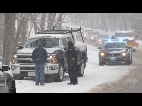 02-18-2021 Falmouth, MA - Winter Snow Storm - Vehicle Crash - Slick Roads