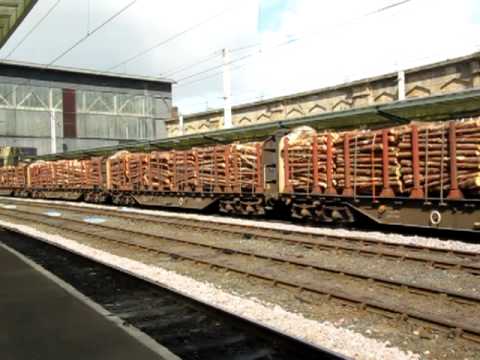 66845 passes Carlisle with a loaded log train 12/04/2011