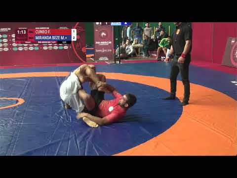 Round 1 Men's GP No-Gi - 77 kg: F. CUNEO (ARG) v. M. MIRANDA BEZE (BRA)