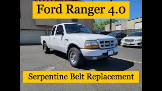 DIY: Ford Ranger V6 4.0 liter Serpentine Belt replacement tutorial