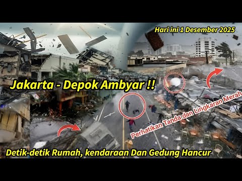 JAKARTA DEPOK AMBYAR!! BARU SAJA BADAI DAHSYAT, HUJAN ES & BANJIR KOTA DEPOK JAKARTA, Jakarta Badai