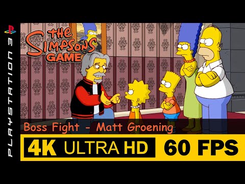 Boss Fight - Matt Groening | The Simpsons Game | Walkthrough, No Commentary, PS3