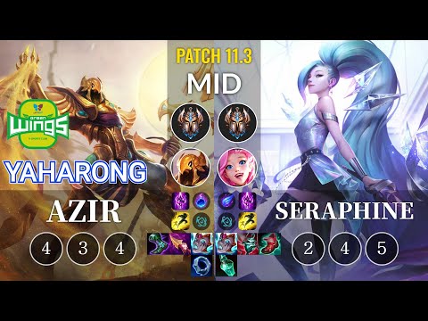 JAG Yaharong Azir vs Seraphine Mid - KR Patch 11.3