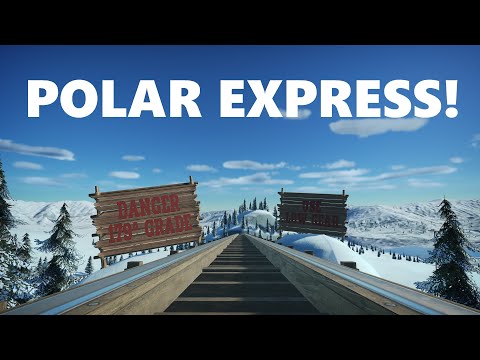 Polar Express Glacier Gulch Coaster | Intamin Prefab | Planet Coaster POV