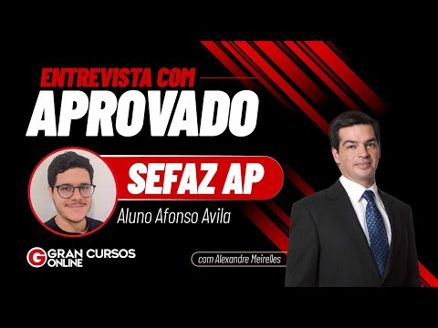 Entrevista com aprovado no Concurso da SEFAZ AP com Alexandre Meirelles e aluno Afonso Avila
