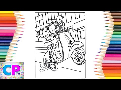 Deadpool Rides the Scooter Coloring Pages/Jim Yosef - Lights [NCS Release]