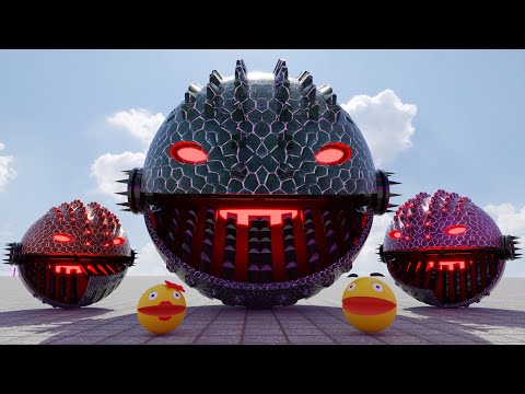Pacman vs Monsters Compilation | Pacman vs Lizard, Snake Robot, Spider Robot