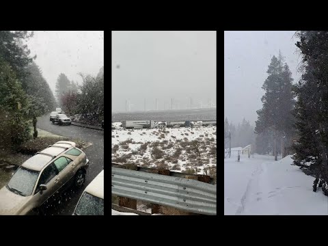 California winter storms drop snow at 260 feet elevation in Arcata, worsen traffic jams in Mojave