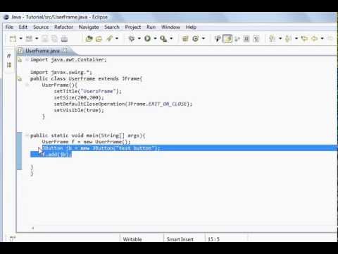 Java Programming Part 58 Gui Adding Components With Getcontentpane Jframe Method