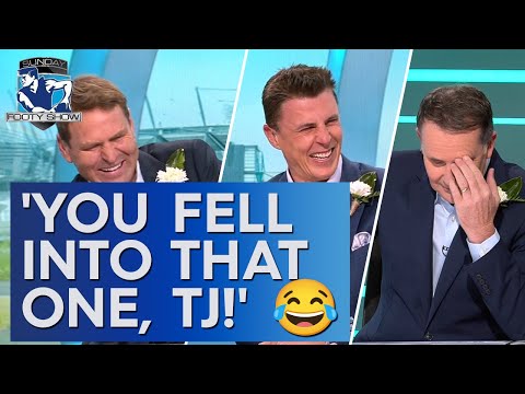 Kane & Llordo in TEARS as TJ stitches himself up (WCME) - Sunday Footy Show | Footy on Nine