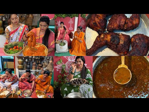 Miriyala charu,Chicken full joint fry and Nuvvundalu nadumulaku balam kosam bones strength kosam 