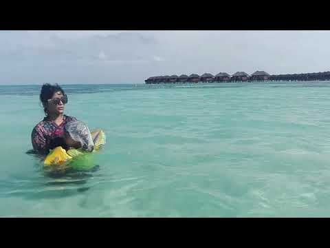 Wafiya swimming at Maldives