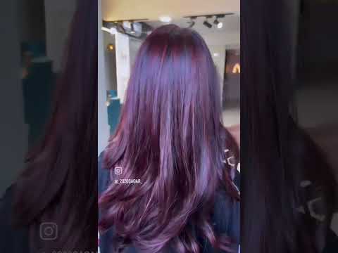 Red wine hair color transformation
