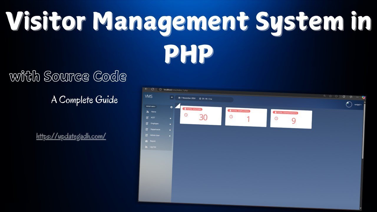 Visitor Management System in PHP and MYSQL || PHP PROJECT ||